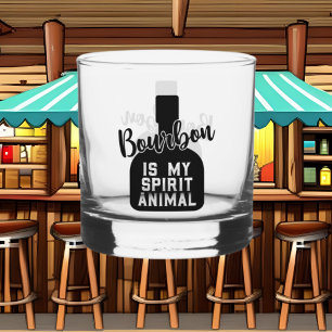 Vaso De Whiskey Gracioso arte de palabras en animales con espíritu