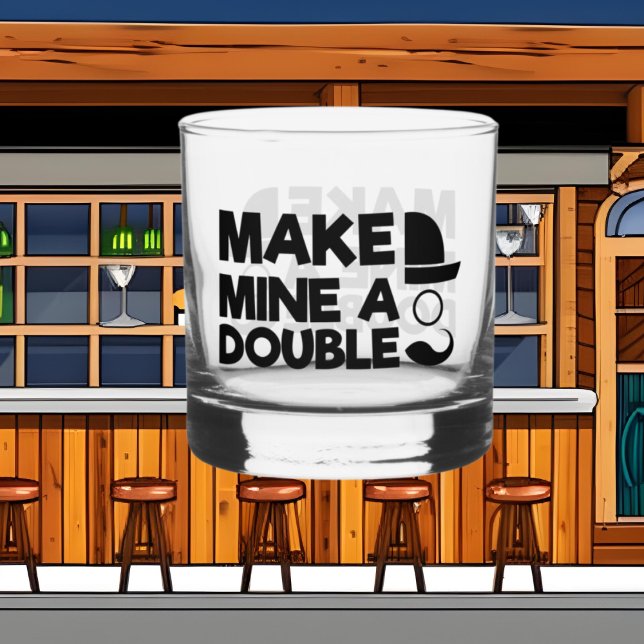 Vaso De Whiskey Gracioso beber arte de doble palabra (Subido por el creador)
