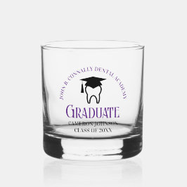 Vaso De Whiskey Graduación de Personalizado Dentista de la Escuela
