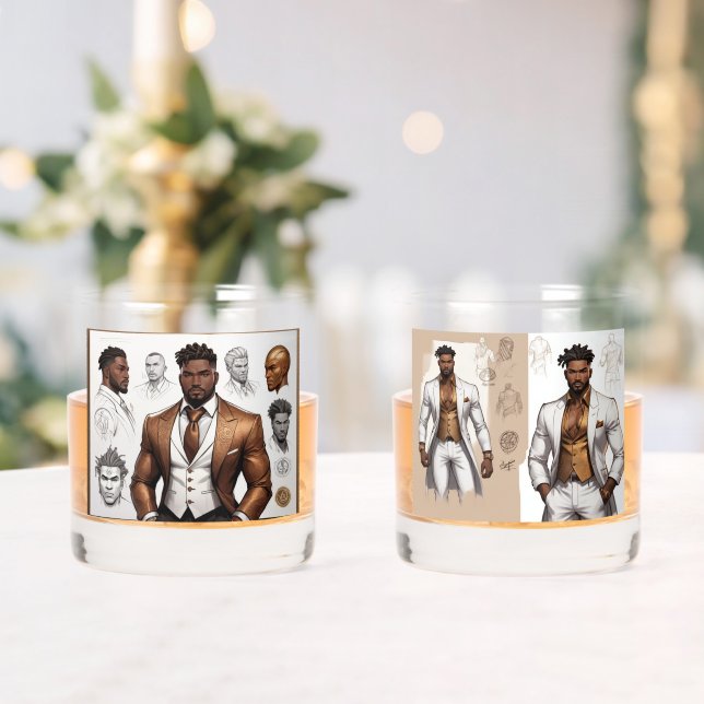 Vaso De Whiskey Groom y el mejor hombre (Insitu (Boda))