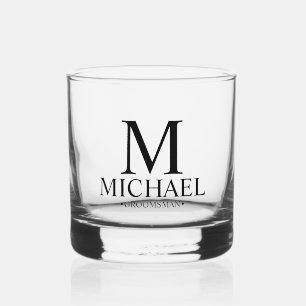 Vaso De Whiskey Groomsman personalizado moderno
