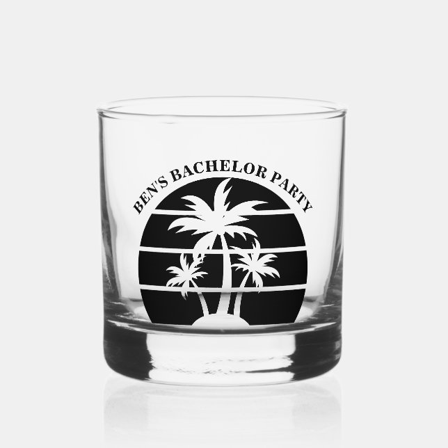 Vaso De Whiskey Groomsmen Boda de Beach Bacheler Party Island (Anverso)