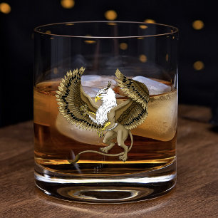 Vaso De Whiskey Gryphon Fantasía Griffin Mitología