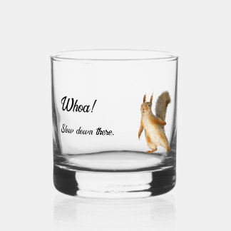 Vaso De Whiskey ¡Guau! Frenar ahí Ardilla Texto Personalizable