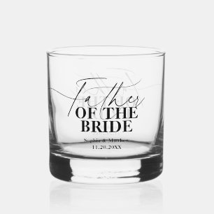 Vaso De Whiskey Guión de Padre de la Novia Boda Clásica