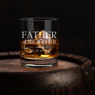 Vaso De Whiskey Guión Mínimo De Matrimonio Personalizado Padre De 