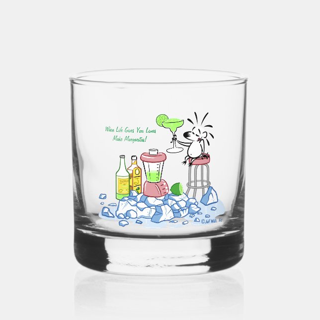 Vaso De Whiskey HACER MARGARITAS por Jeff Willis Art (Anverso)
