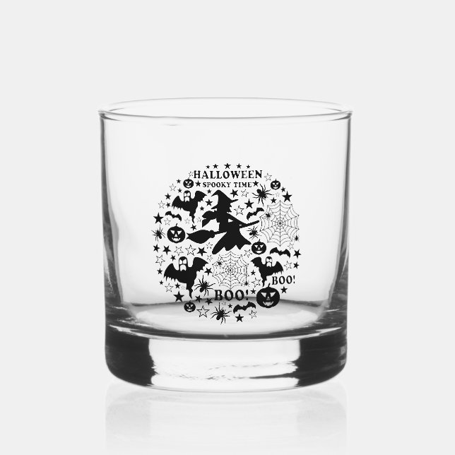 Vaso De Whiskey Halloween Spooky Time (Anverso)