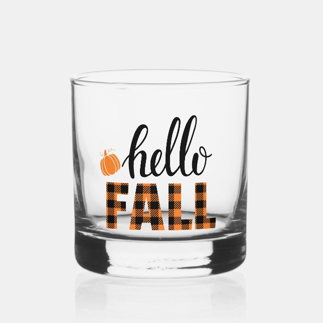 Vaso De Whiskey Hello Fall (Anverso)