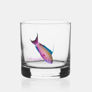 Vaso De Whiskey Hermoso colorido nupcial para la dorada del mar
