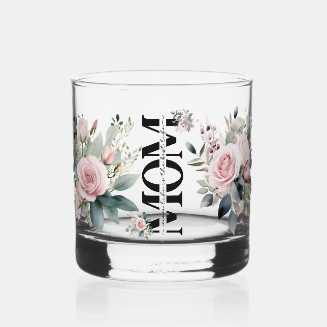 Vaso De Whiskey Hermoso Regalo Para Los Rosas De Rubor De Mamá Wat (Anverso)
