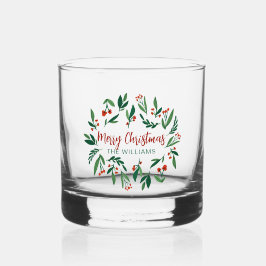 Vaso De Whiskey Hermosos Navidades Personalizados de Red Green Hol