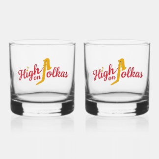 Vaso De Whiskey High on Polkas Logo Drinkware Set