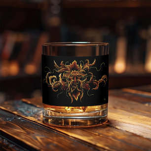 Vaso De Whiskey Hojas de Otoño Espíritu Dríada del Bosque Hombre V