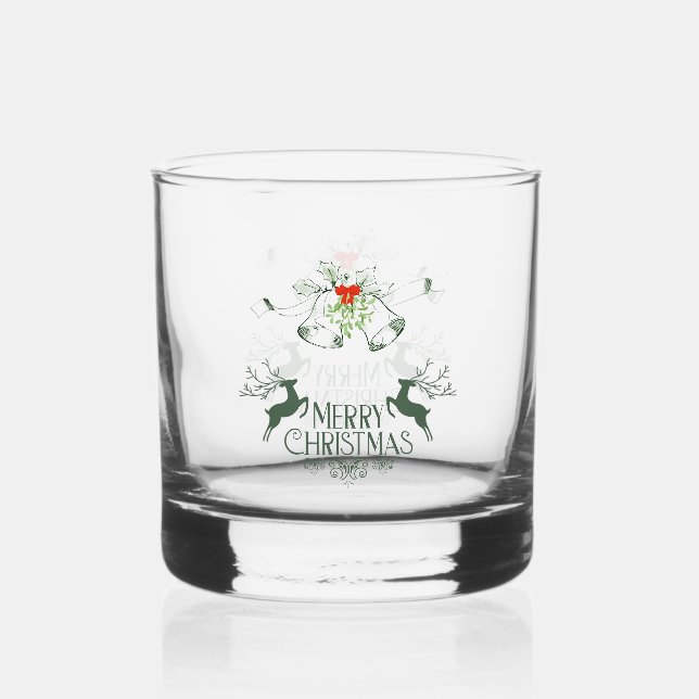 Vaso De Whiskey Holiday Whiskey Glass Set – Merry & Bright Barware (Anverso)