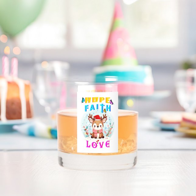 Vaso De Whiskey Hope Faith Love (Insitu (Cumpleaños))