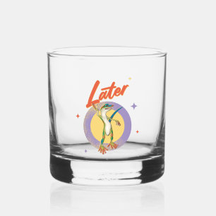 Vaso De Whiskey Humor de Día Perezoso Gecko Retro