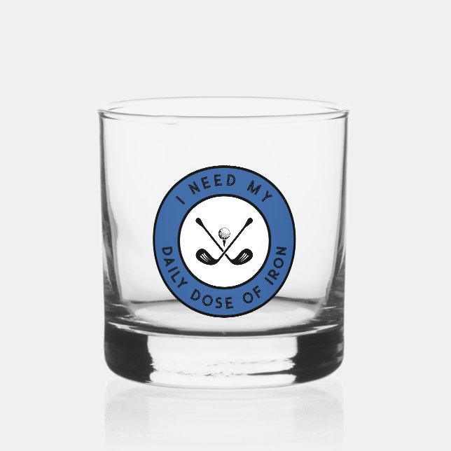 Vaso De Whiskey Humor de golfista lindo Hierros de golf Deportes P (Anverso)