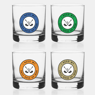 Vaso De Whiskey Humor de golfista lindo Hierros de golf Regalo úni