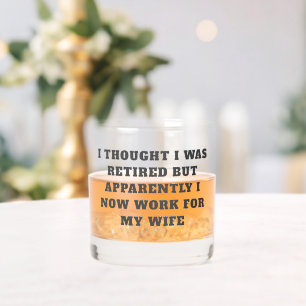 Vaso De Whiskey Humor de jubilación divertido marido mujer