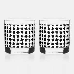 Vaso De Whiskey Impresión de estilo cobblestone negro