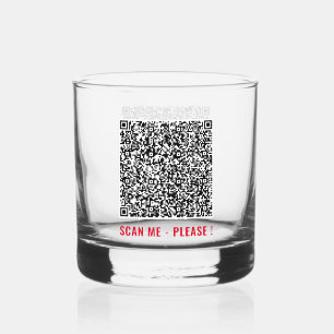Vaso De Whiskey Información de exploración de código QR personaliz