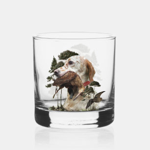 Vaso De Whiskey Inglés Setter , Caza