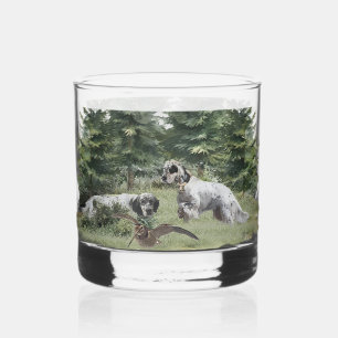 Vaso De Whiskey Inglés Setters Art, woodcock Hunting