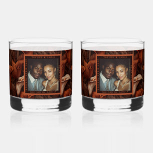 Vaso De Whiskey Jardín Retro de Lirios de Calla Coloridos Boda