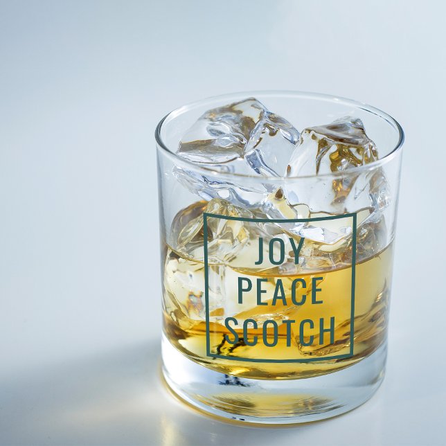 Vaso De Whiskey Joy Peace Scotch | Divertidas vacaciones de Navida (Subido por el creador)