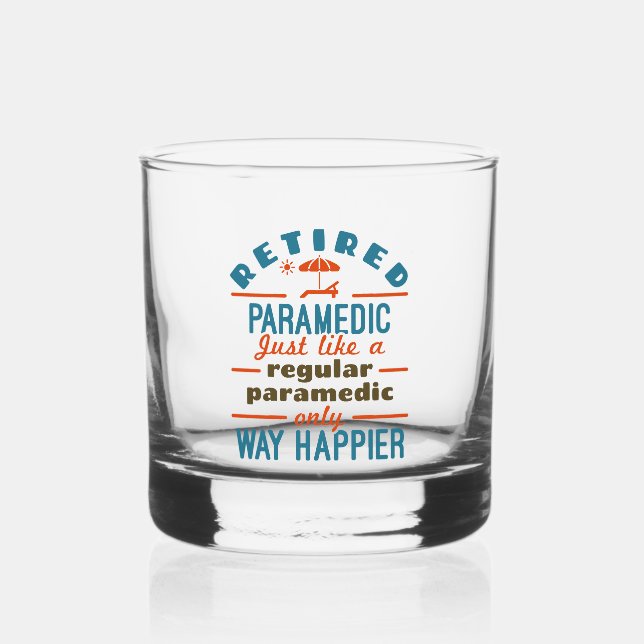 Vaso De Whiskey Jubilación de EMT paramédico retirado Gracioso Hap (Anverso)