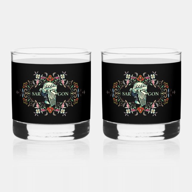 Vaso De Whiskey Juego de artículos de arte King Sargon (Reverso )