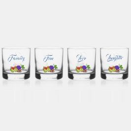 Vaso De Whiskey Juego de artículos para bebidas con temas de fruta