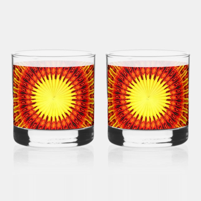Vaso De Whiskey Juego de bebidas de Sunburst (Reverso )