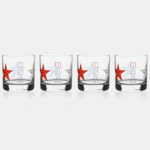 Vaso De Whiskey Juego de bebidas para anillos de EE.UU.