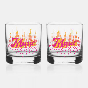 Vaso De Whiskey Juego de Drinkware: MUSIC