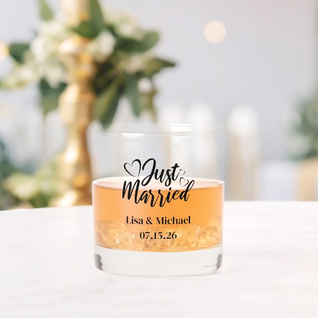 Vaso De Whiskey Just Married  (Insitu (Boda))