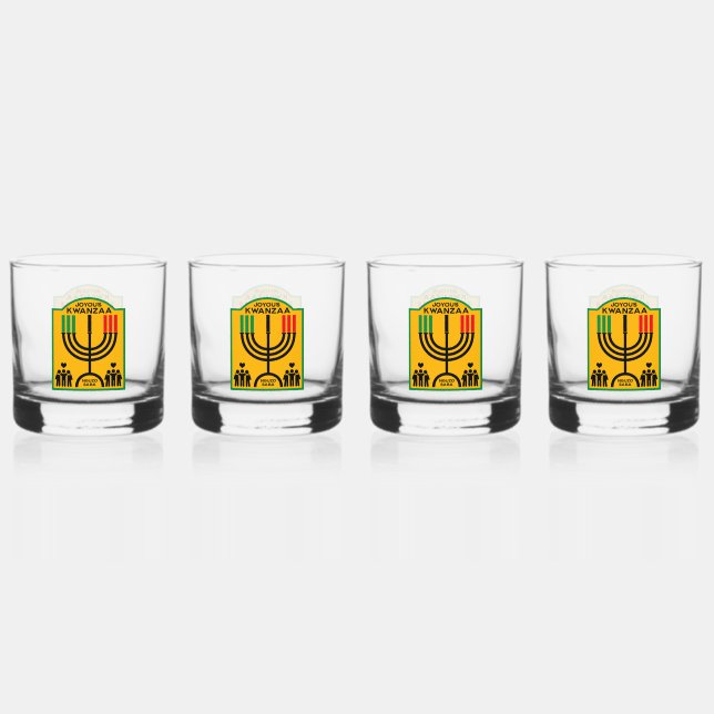 Vaso De Whiskey Kwanzaa Umoja (Anverso)