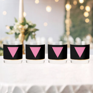 Vaso De Whiskey La bandera del triángulo rosa de SlipperyJoe's sím