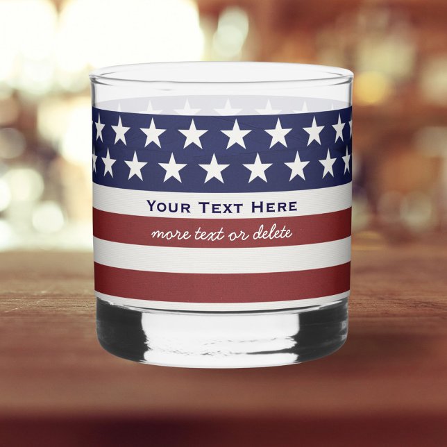 Vaso De Whiskey La bandera estadounidense de EE. UU. patriótica el (Subido por el creador)