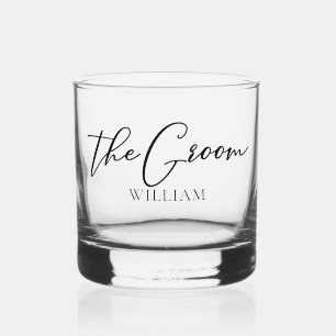 Vaso De Whiskey La boda de la fiesta de soltero personalizable del