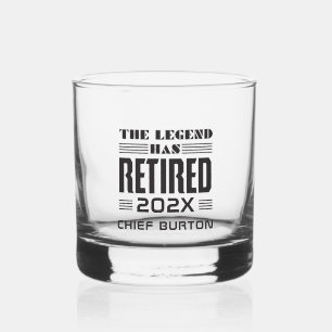 Vaso De Whiskey La leyenda se ha retirado Jubilación del jefe de p