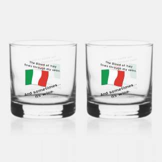 Vaso De Whiskey La Sangre Italiana Fluye Mis Venas A Veces Vino
