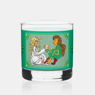 Vaso De Whiskey La suerte de los amantes del Céltico irlandés