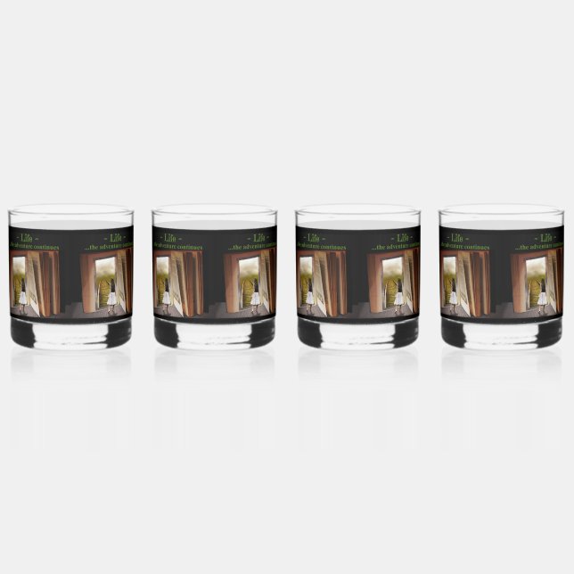 Vaso De Whiskey La vida, la aventura continúa (Anverso)