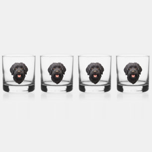 Vaso De Whiskey Labradoodle Perro Negro