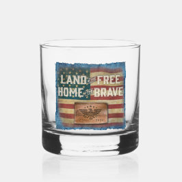 Vaso De Whiskey Land of the Free - Rocks Glass