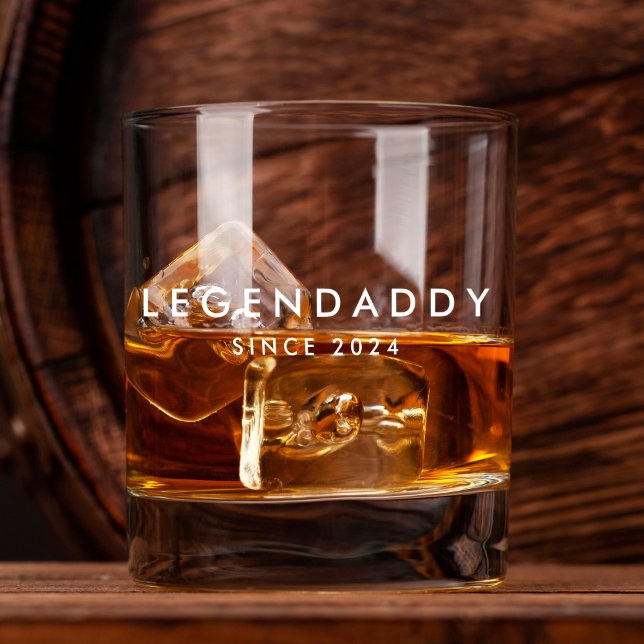Vaso De Whiskey LegenDaddy desde entonces por el legendario papá m (whiskey glass for legendary dads)
