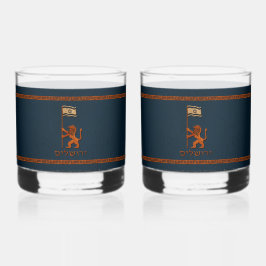 Vaso De Whiskey León del Día de Jerusalén con bandera