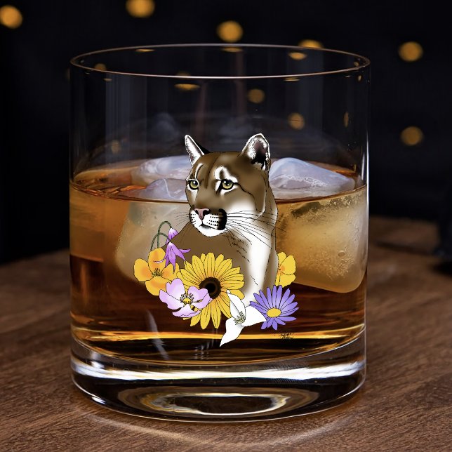 Vaso De Whiskey León Montés Puma Flores (Subido por el creador)